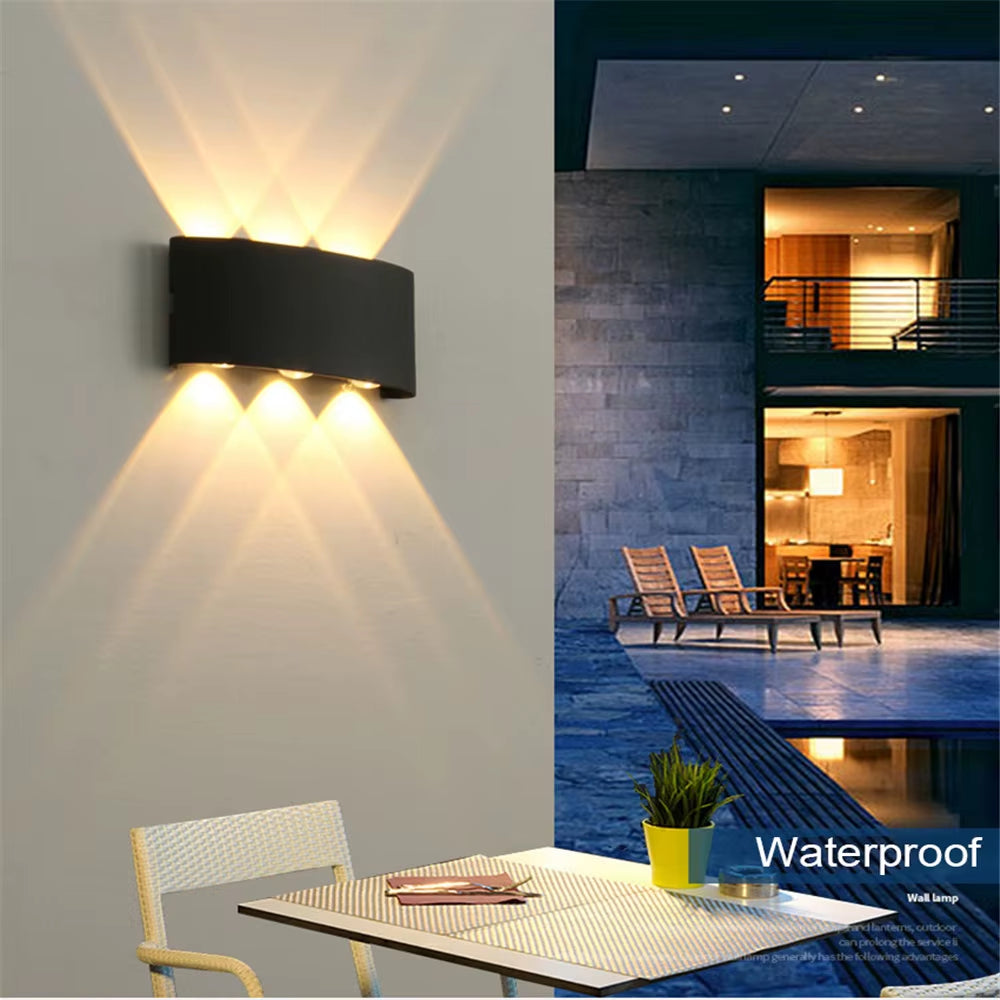 LED Wall Light Outdoor Waterproof Modern Nordic Style Indoor Wall Lamps Living Room Porch Garden Lamp 2W 4W 6W 8W 12W NR-69