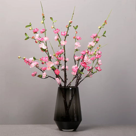 Artificial Cherry Blossom Flower Branches Silk Peach Spring for Wedding Decoration Plum Blossom Wedding Arrangement Accessories