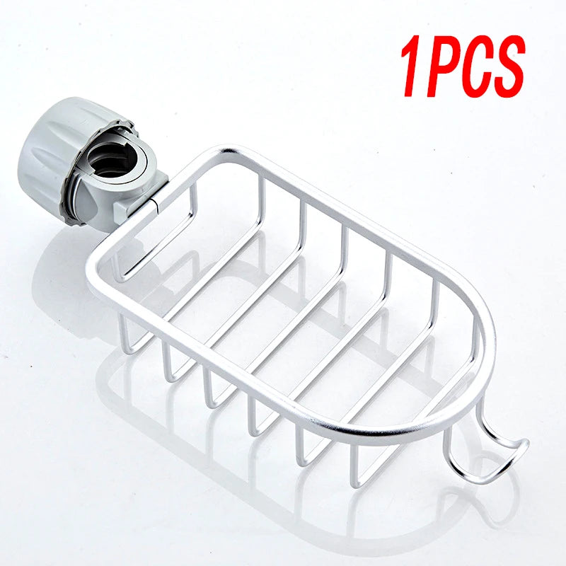 Bathroom Faucet Storage Rack Shower Shampoo Soap Holder Adjustable Kitchen Sink Rag Sponge Drain Rack Bathroom Accessories