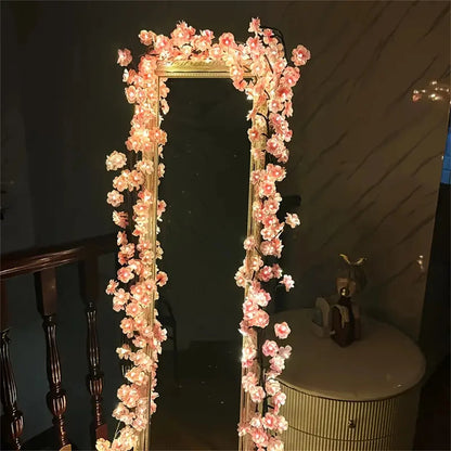 Cherry Blossom 96 Led USB Tree Branch Rattan Lights 8 Modes Colorful String Lamp Valentine Christmas Wedding Bedroom Decoration