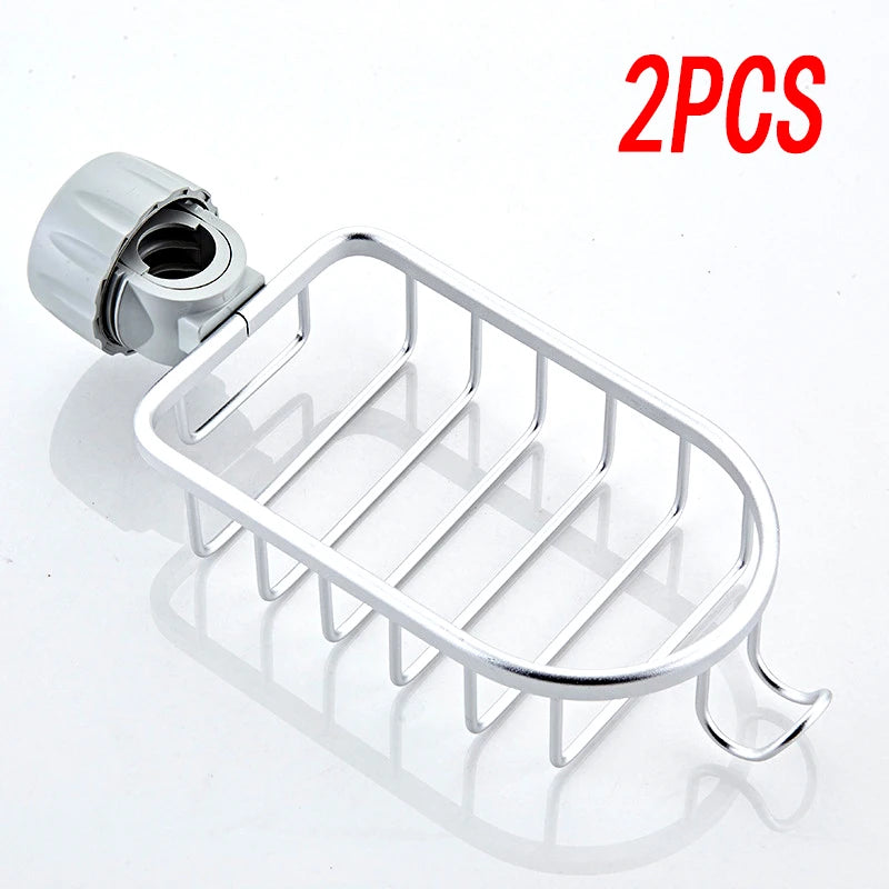 Bathroom Faucet Storage Rack Shower Shampoo Soap Holder Adjustable Kitchen Sink Rag Sponge Drain Rack Bathroom Accessories