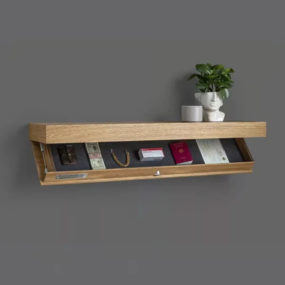 Wall-Mounted Magicflap Designer Shelf Multi-Function Wooden Concealed Floating Shelf Secret Compartment Wall Shelves Home Decor