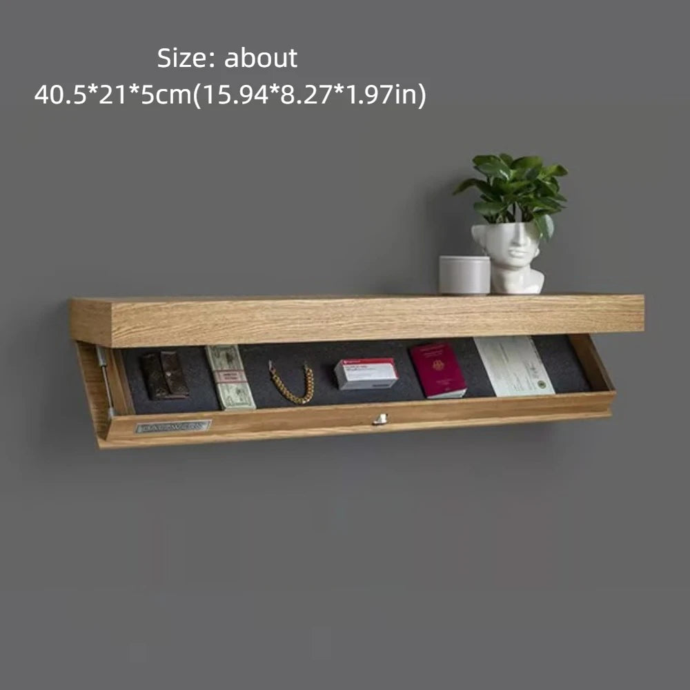 Wall-Mounted Magicflap Designer Shelf Multi-Function Wooden Concealed Floating Shelf Secret Compartment Wall Shelves Home Decor