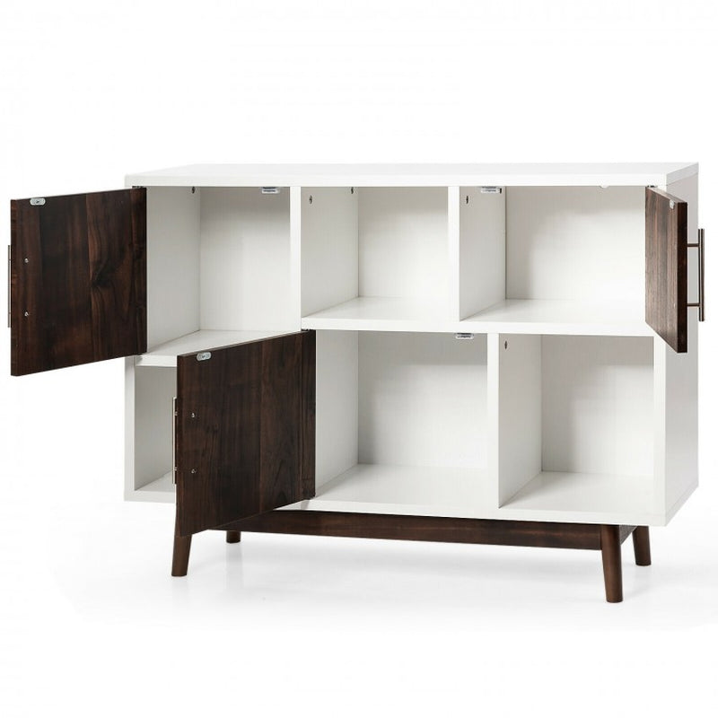 Wood Display Sideboard Storage Cabinet with Storage Compartments